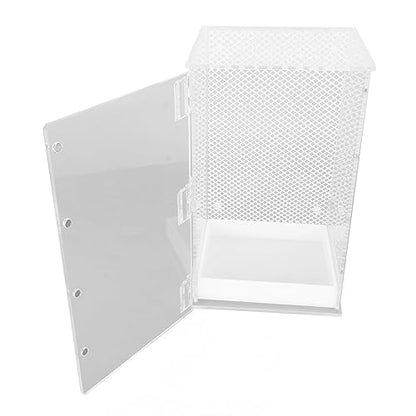 Reptile Terrarium Tank Acrylic Highly Transparent Clear Habitat Tank for Leopard Gecko Snake - Ideal Enclosure for Your Reptile Pets(S)