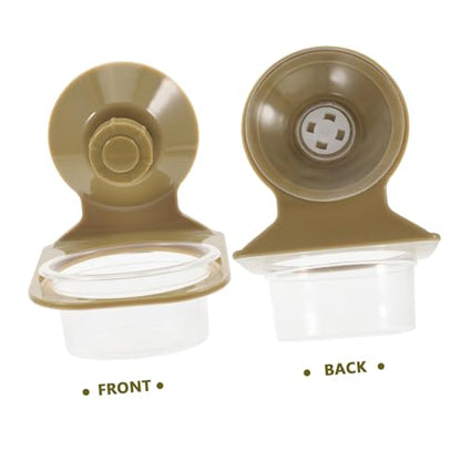 POPETPOP Reptile Feeding Cup Suction Cup Food and Water Dish for Tortoises Geckos and Lizards Easy Clean Spacious Design Tip Function for Terrarium Use