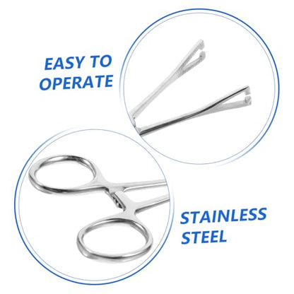 Stainless Steel Reptile Feeding Tong for Snakes Long Handle Snake Feeding Tongs Reptile Catching Tool Gentle Tips