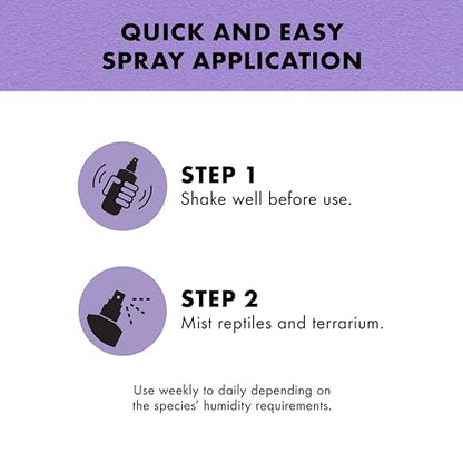 Zilla Tropical Mist Humidity Spray, Ideal for All Tropical Reptiles and Amphibians, Fortified with Aloe Vera (Pack of 2) - size: 8 Fluid Ounces (Pack of 2)