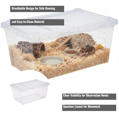 Reptile Terrarium with Ventilation for Small Animal Housing and Habitat - size: 32.5x22x15 cm