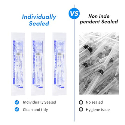 10 Pack 3ml Syringe with Cap, Disposable Syringes for liquid, Colostrum Syringes, No Needle, Individually Sealed - size: 3ml Syringes-10pcs