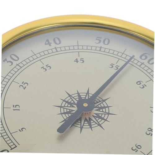 Golden Hygrometer for Reptile Terrarium and Room Use, 72mm Stainless Steel and Glass, High Precision 2.5 Accuracy with 2% Rh Resolution, Stable and Reliable Analog Humidity