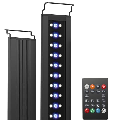 NICREW C10 24/7 LED Aquarium Light for Plants, 30-36 Inches, Full Spectrum Fish Tank Light with Timer, Brightness Adjustable - size: 30 - 36 in