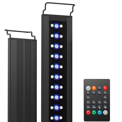 NICREW C10 24/7 LED Aquarium Light for Plants, 24-30 Inches, Full Spectrum Fish Tank Light with Timer, Brightness Adjustable - size: 24 - 30 in