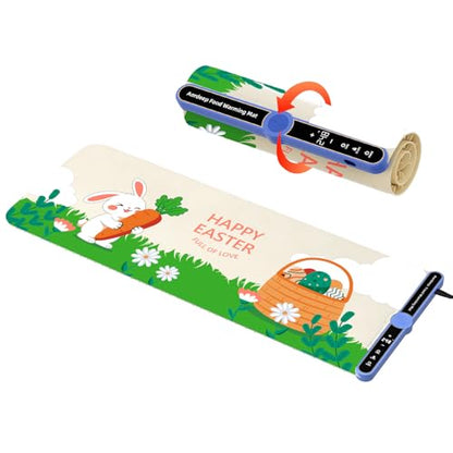 Food Warmer Mat Extra Large 40”X15” Rolled Up Electronic XXL Warming Mat for Buffet/Family Gathering Meals/Parties Silicone Food Warming Mat 9-Level Temp Control 18H Auto-Off - size: Easter-XXL 15*40in