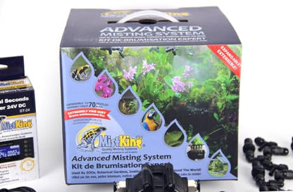 MistKing – Advanced Misting System (3/8” Backbone), 5th Gen | Used by Zoos, Institutions & Hobbyists | Expandable to 70 Nozzles | Fine Mist | 50 Micron Droplets | Upgraded Timer & Components | - size: Version 5, style: Advanced