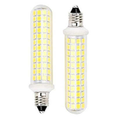 New Upgrade -E11 led Bulb,125 LEDs 100W 120W Halogen Bulbs Equivalent, 10w 1100lm, E11 Mini Candelabra Base White 6000k,AC 110V/130V,JD T3 T4 Bulb (2 Packs) - color: White*2, size: 2 Count (Pack of 1)