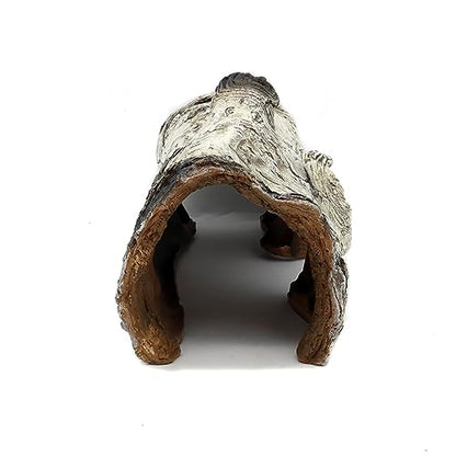 JIHAQUA Aquarium Resin Bark Terrarium Decor, Lizard, Snake or Reptile Hide,Lizard, Spider and Aquarium Fish Hide Cave (Medium Bark A)