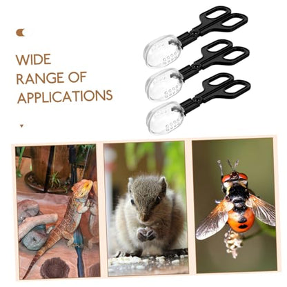 YARNOW 3pcs Multi-use Small Animal Poop Scoop Plastic Scissor for Hamster Supplies Scientific Grip for Safety