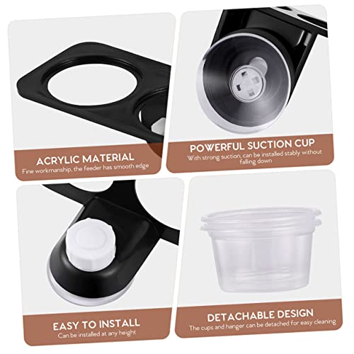 BESPORTBLE 1set Suction Cup Feeding Bowls for Reptiles Practical Reptile Water and Food Dispenser Bowls and Easy to Clean Feeding Tools for Turtles Lizards and Geckos