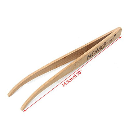 Angled Reptile Terrarium Feeding Tongs Tweezers Eco-Friendly Bamboo Feeding Tool