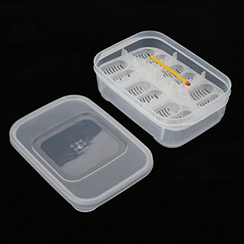 Reptile Incubator - 12 Holes tile Egg Incubation Tray with Thermometer for Hatching Smaller tiles - tile Breeding Box for Tortoise, , Lizard, and Snake Eggs