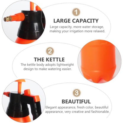 Beavorty 1.5l Orange Plastic Air Pressure Watering Sprayer with Thickened Design and Fine Water Flow for Garden and Plant Misting Random Color