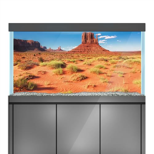 Aquarium Background Stickers - Desert Sand Landscape - Fish Tank Reptile Terrarium Decor Poster (90 x 60 cm / (35.4 x 23.6 inches)) - size: 90 x 60 cm / (35.4 x 23.6 inches)