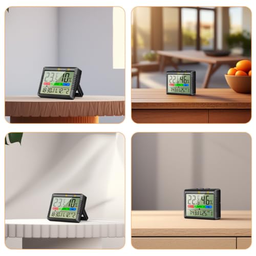Beaupretty Digital Hygrometer Thermometer with LCD Screen Lightweight Portable Temperature and Humidity Meter for Indoor Use in Fridge or Nursery