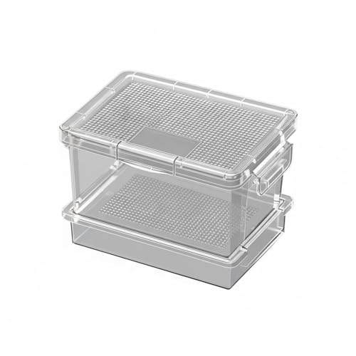 Mealworm Breeding Kit with Sifting Tray, Ventilated Insect Breeder Box, Multi-Layer Mealworm Container with Waste Collection Tray & Secure Locks for Reptile Owners, Crickets, Roaches & Feeder Insects