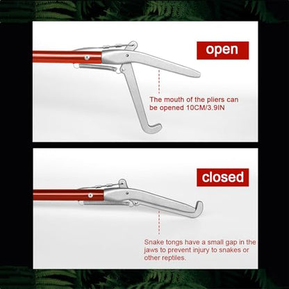 Snake Grabber Tool, Foldable Aluminum Alloy Snake Tongs Snake Traps, Heavy Duty Snake Catcher for All Kinds of Serpent, Reptiles(39.4inch) - size: 100CM/39.4IN