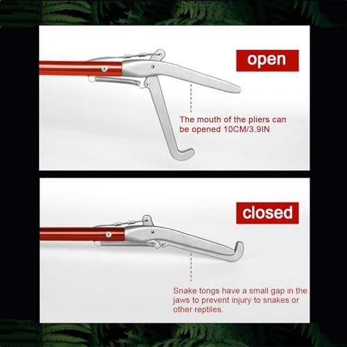 Snake Grabber Tool, Foldable Aluminum Alloy Snake Tongs Snake Traps, Heavy Duty Snake Catcher for All Kinds of Serpent, Reptiles(47.2inch) - size: 120CM/47.2IN