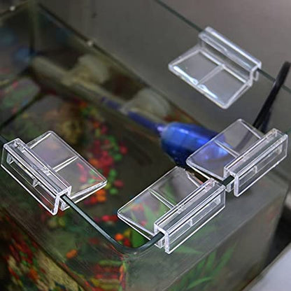 esowemsn 10pcs 12mm Clear Acrylic Aquarium Glass Cover Clip Aquarium Lid Clips Clamp Fish Tank Cover Holder Acrylic Support Holder Best for Aquarium Fish Tank