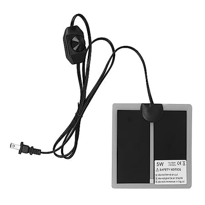 Fdit Reptile Terrarium Heat Pad, Adjustable Temperature Under Tank Heater for Snake Lizard, Watertight PET Heating Mat for Pet Warmth and Comfort (5W) - size: 5W