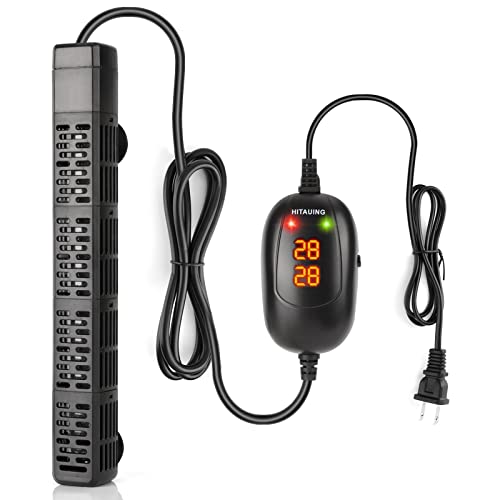 HiTauing Aquarium Heater, 50W/100W/200W/300W/500W Submersible Fish Tank Heater with Over-Temperature Protection and Automatic Power-Off When Leaving Water for Saltwater and Freshwater - size: 300W