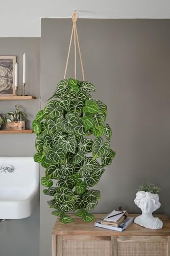 Large Fake Hanging Plants in Pot with Hook, 37" Artificial Hanging Pothos Long Vines Plants, Fake Potted Greenery Plant for Room Wall Living Room Bathroom Kitchen, Big Faux Ivy Houseplants for Shelf - color: # Pothos