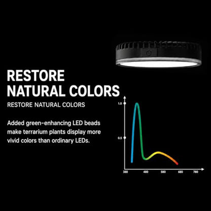 Bioloark LED Magnetic Plant Light, 5W USB Terrarium Lamp for Moss, Bio Bottle, Small Plant Display, 3 Light Colors, Dimmable Touch Control, No Stand Included - color: Magnetic light