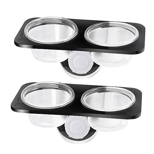 BESPORTBLE 2pcs Reptile Food Dishes Pet Water Bowls Suction Cups for Aquarium Turtle