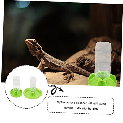 POPETPOP 2Sets Reptile Water Feeders Water Dishes for Turtles Geckos Snakes Lizards Pet Food Holders for Daily Use Easy to Maintain