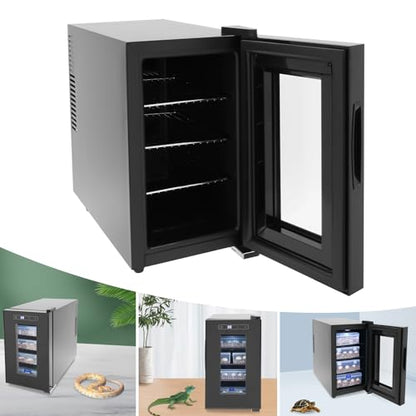 Digital Lab Incubator 23L Reptile Egg Incubation Box with Thermostat for Bearded Dragon Leopard Gecko Snake, Iron and Plastic, Black UL Standard, English Manual