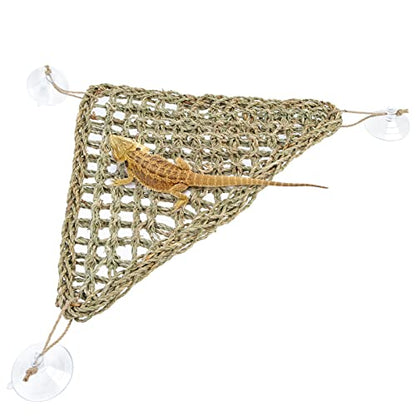 Niteangel Bearded Dragon Hammock Reptile Lounger for Chameleon, Lizards, Gecko, Snakes, Lguana Reptiles, Geckos (Triangle 17'' x 12.5'') - size: Triangle 17'' x 12.5''