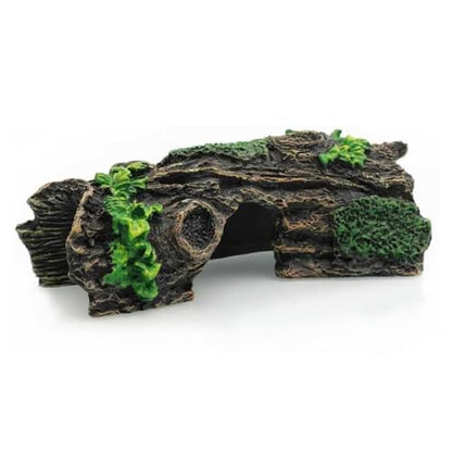 Aquarium Resin Hollow Tree Trunk Betta Log Aquarium Decorations Ornament Fish House Cave Wood House Decor for Fish Tank, Medium - size: Medium