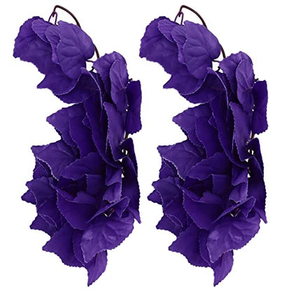 2pcs Reptile Plants, Lifelike Plastic Hanging Terrarium Plants with Suction Cups, Artificial Reptile Plants Reptile Terrarium Plants Tank Accessories for Hermit Crab Geckos