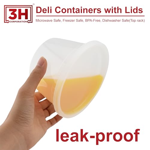 16 oz Food Storage Containers with Lids (240 Set/480 Piece) Small Deli Containers for Soup, Freezer Microwave Safe, BPA-Free Plastic, Stackable Snack Leakproof Leftover Organizers - size: 16 oz - 240 Sets