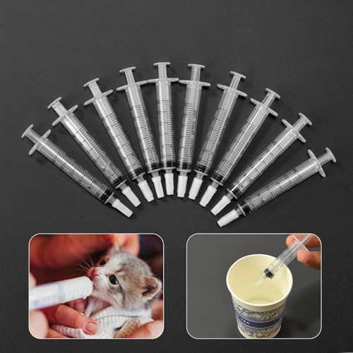 10 Pack 3ml Syringe with Cap, Disposable Syringes for liquid, Colostrum Syringes, No Needle, Individually Sealed - size: 3ml Syringes-10pcs