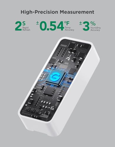 GoveeLife 2.0 WiFi Hygrometer Thermometer 6 Pack, Smart Humidity Temperature Sensor with App Notifications, Temperature Humidity for Bedroom, Wine Cellar, Basements（Only Support 2.4G Wi-Fi - style: BT Gateway + 6 Sensor