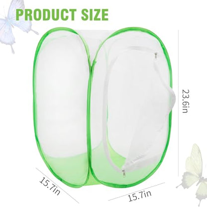 EATAKWARD Mesh Plant Enclosure, 15.7'' X 15.7'' X 2'' Pop-Up Foldable Mesh Cage for Breeding, Grow Tent Plant Cover for Fruit, Vegetables, Pests, Bird and Pest Protection Guard for Flowers and Herbs - size: 15.7'' X 15.7'' X 2''