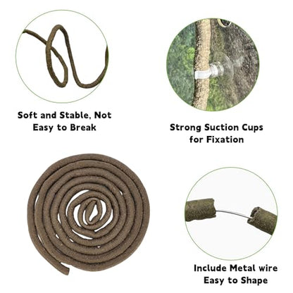 BNOSDM Reptile Plants,Flexible Rainforest Vines with Moss,Bendable Jungle Climbing Vines,Terrarium Artificial Plants Decor for Bearded Dragon,Hermit Crab,Snake,Geckos,Chameleon,Lizard - size: 3Pcs | Style: 43in Rainforest Vines