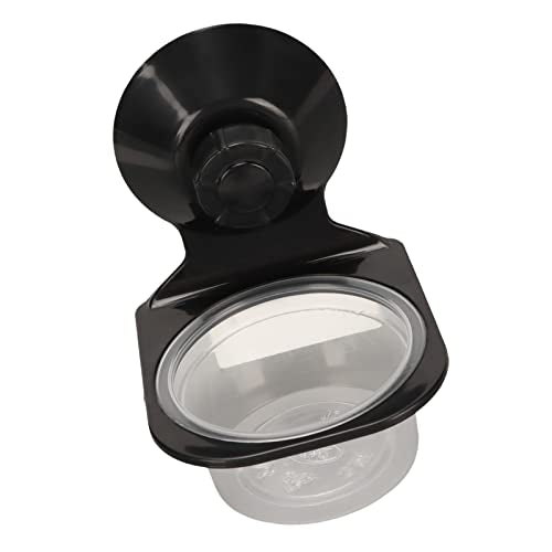 Zerodis Reptile Food Water Feeding Bowl, Sturdy Reptile Food Water Breeding Dispenser Transparent ABS Hanging with Suction Cup for Garden for Farm (Single Bowl)