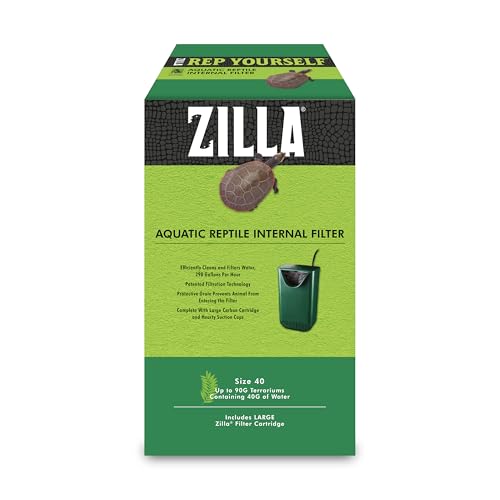 Zilla Aquactic Pet Reptile Internal Water Filter, For Up To 40 Gallons of Water - size: Up To 40 Gallons