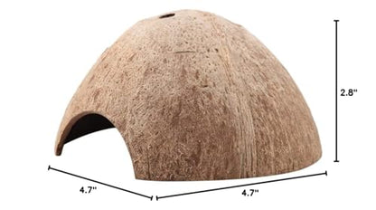 Yosoo Reptile House Hiding Cave Coconut Shell Turtle Aquarium Hide Decor