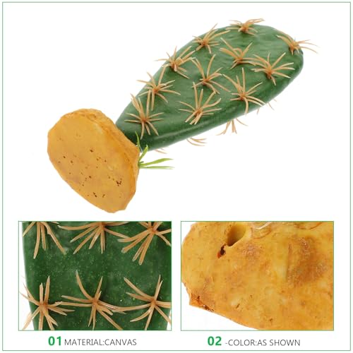 Cabilock Reptile Terrarium Artificial Cactus Plant Decor Fade-Resistant Resin Habitat Hideout for Amphibians and Reptiles Plastic Fake Succulent for Fish Tank Landscaping and Pet Shelter