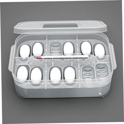 Reptile Incubation Box Reptile Incubator Egg Tray Hatching Box with 12 Grids for Turtle Gecko Lizards Mane, Reptile Incubation Box
