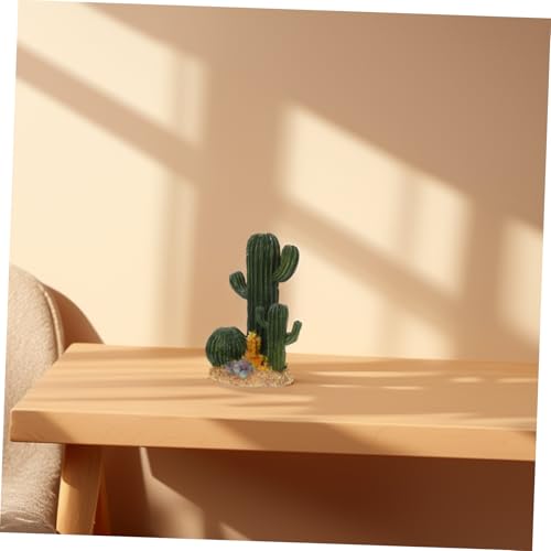 BESPORTBLE Reptile Cactus Terrarium Decoration Landscape for Turtle Lizard Reptile Habitats Realistic Desert Environment Convenient Cleaning Design