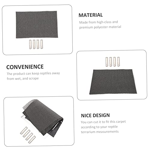 Abaodam 1Set Moisture Retaining Reptile Carpet of Terrarium Liner Bedding for Snakes Lizards Tortoises and Breathable Substrate for Cleaner Safer