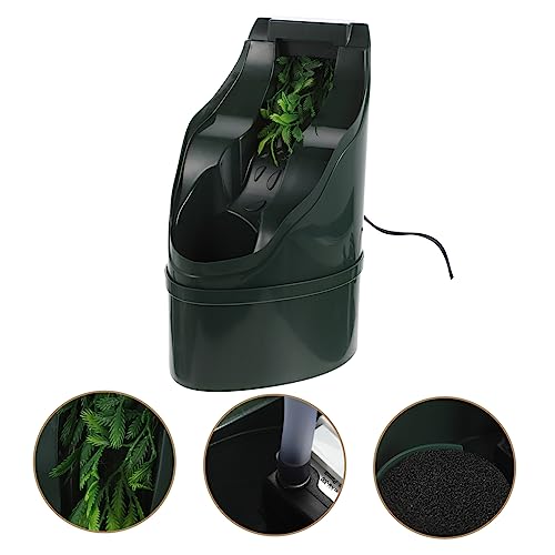 POPETPOP 1pc Waterfall Shape Lizard Drinking Bowl Auto Pet Water Dispenser Pump Stable Circulating Filtration Unique Decor for Reptiles and Pets