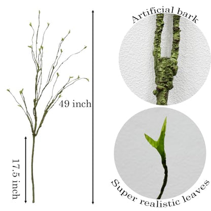 3pcs 49 inch Artificial Evergreen Vine Branches for Decoration Wall Tree Artificial Hanging Leaf Plant Indoor and Outdoor Decorative Fake Plants (Dark Green)