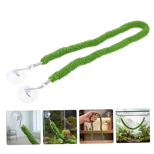Flexible Reptile Climbing Vine Rope with Enhanced Grip Surface and Stable Climbing Support, Realistic Design Plush and Plastic Material, for Lizard Tank and Reptile Habitat Decor