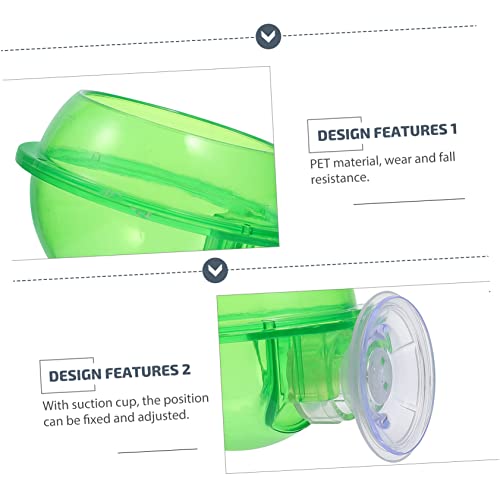 Angoily 4pcs Reptile Feeding Bowl Cup Water and Food Dish for Lizards Geckos and Other Crawling Pets Easy to Clean and Stable Design - color: Greenx2pcs, size: 8X10CMx2pcs